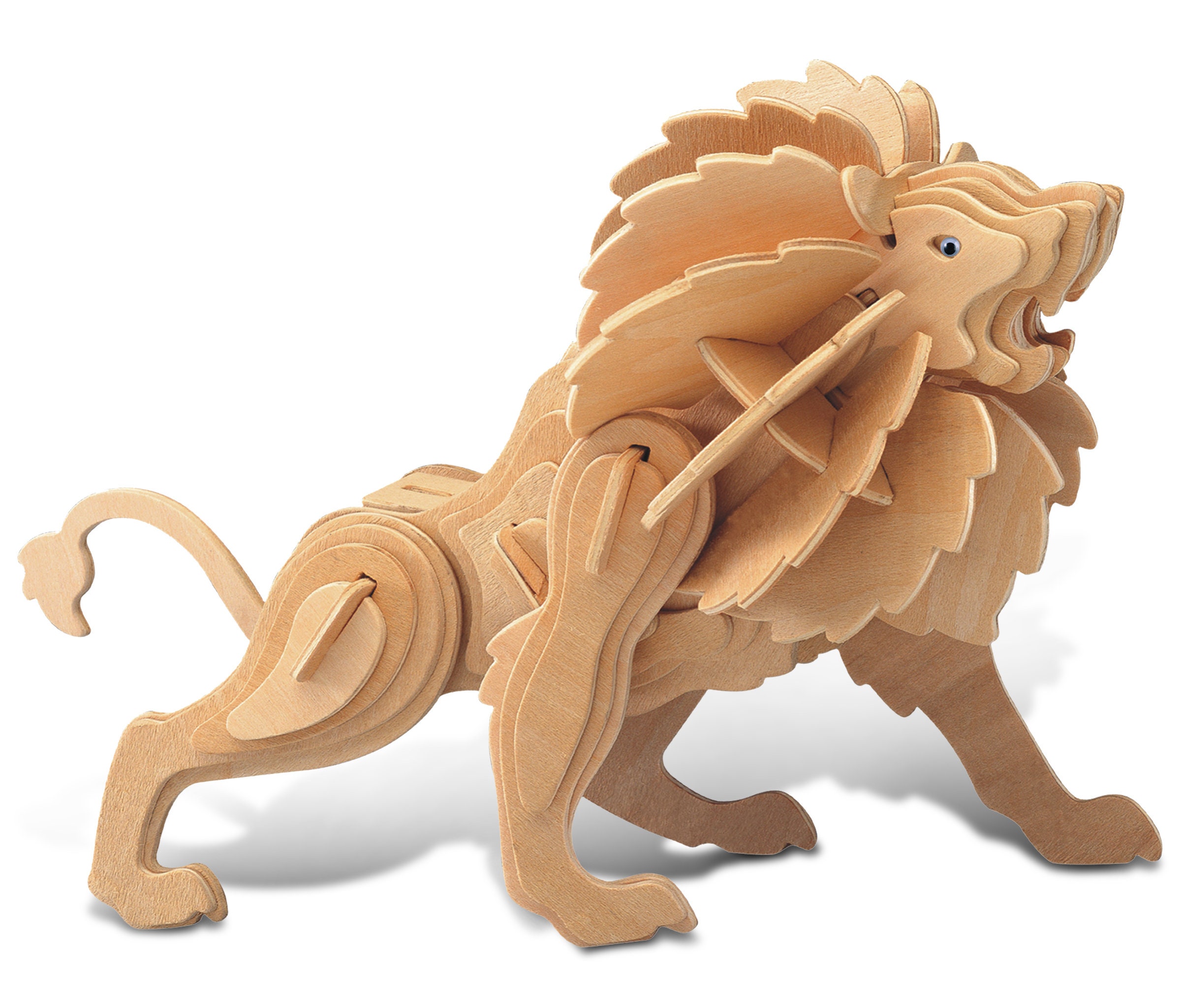 Puzzled 3D Puzzle Lion Wood Construction Kit Educational DIY Etsy
