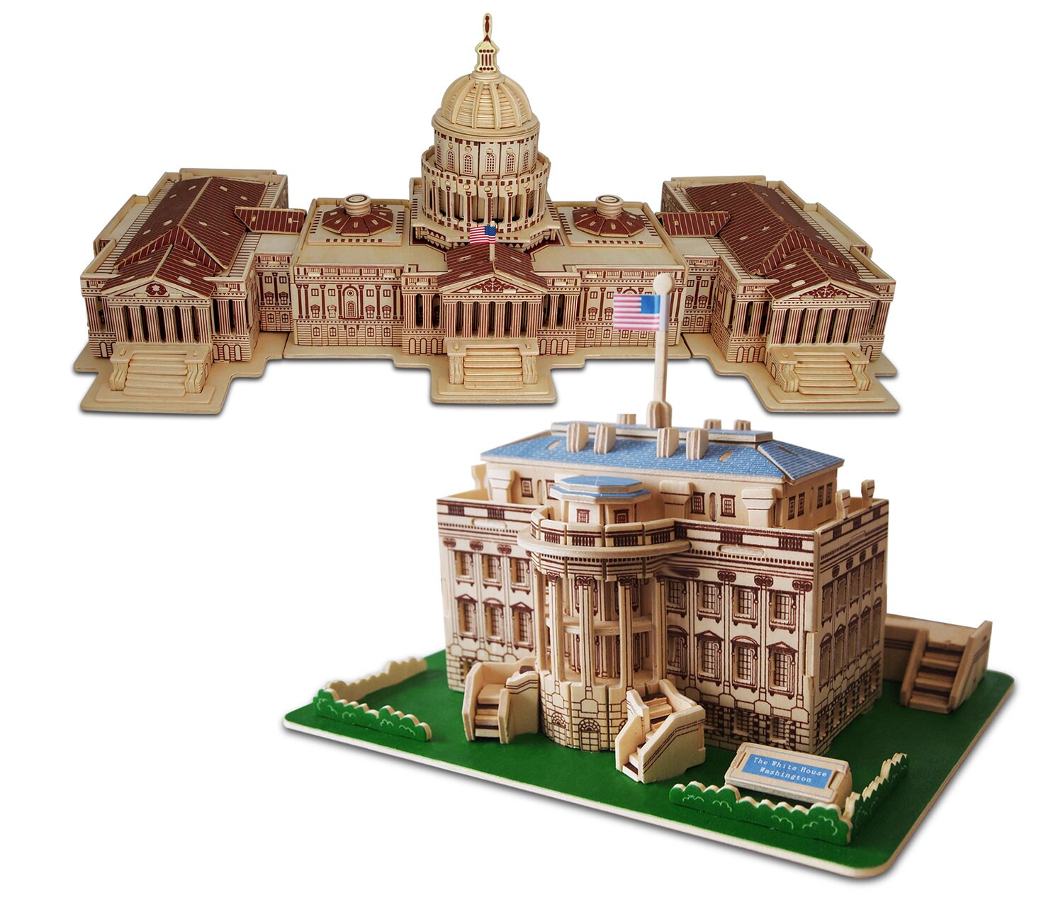 Educational 3D Model Puzzle Jigsaw The White House DIY Toy 