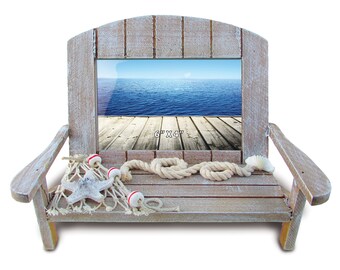 Vacation Memories Beach Nautical White 8.5 x 4 Pine Wood Tabletop Photo Frame Vacation Memories Beach Nautical White 8.5 x 4 Pine Wood Tabletop Photo Frame