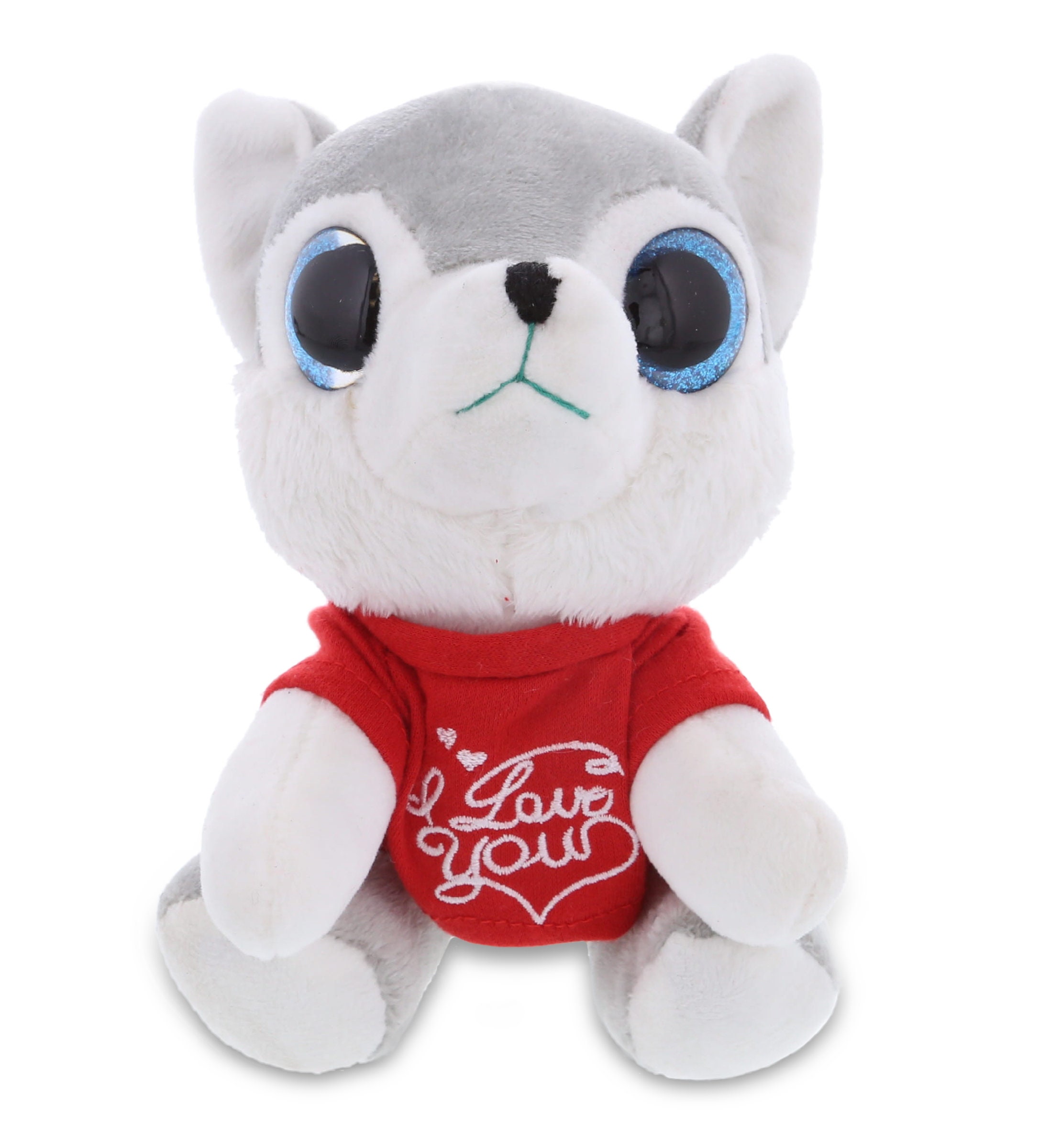 small stuffed wolf