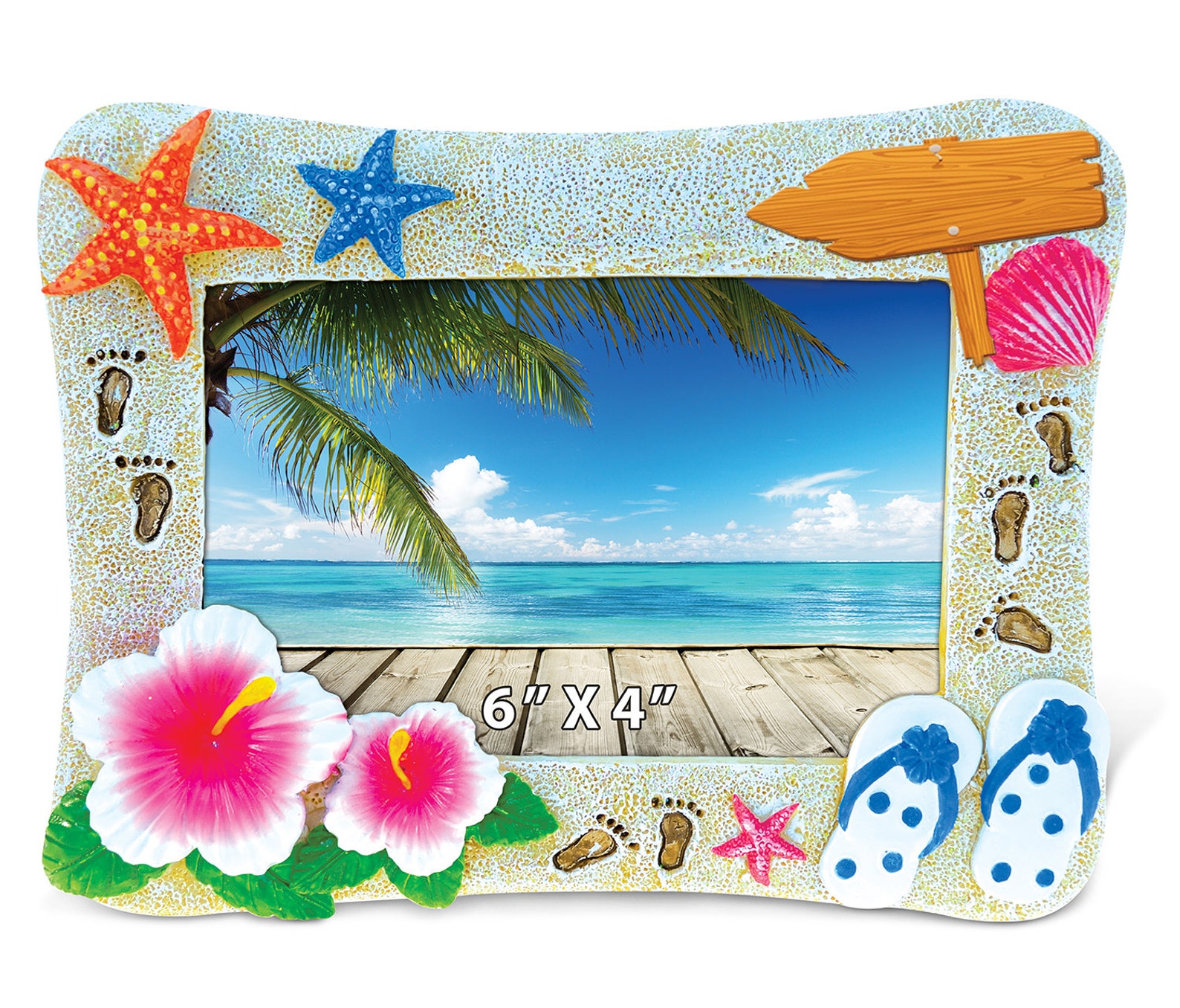 Puzzled Resin summer Beach Picture Frame 6 X 4 Inch Etsy