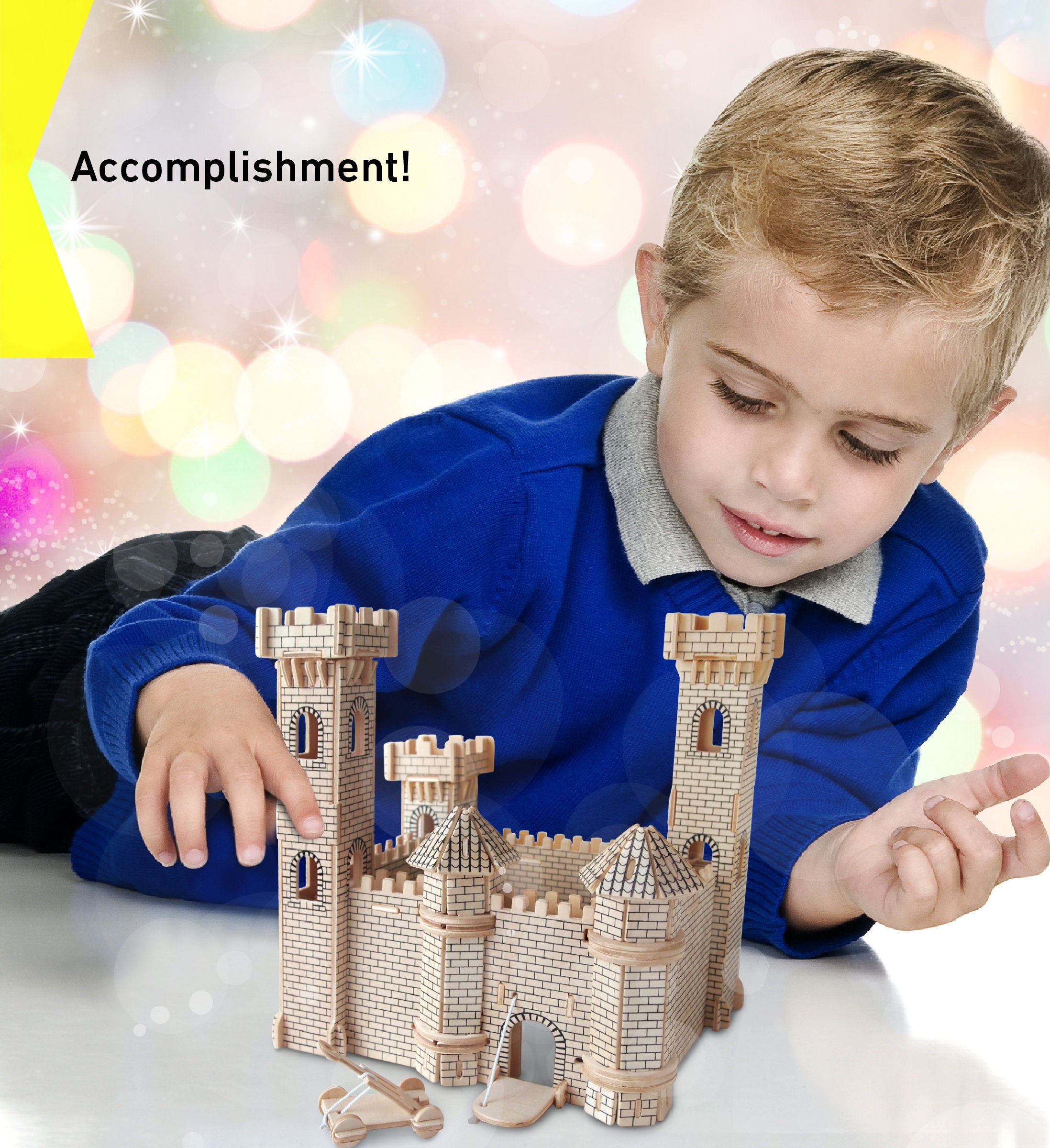 Puzzled 3D Puzzle Castle Wood Construction Kit Educational DIY Etsy