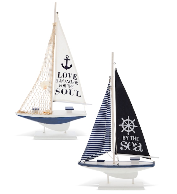 3 x Ocean Sea Fishing Net Sailing Mediterranean Ornament Home TABLETOP Decor 