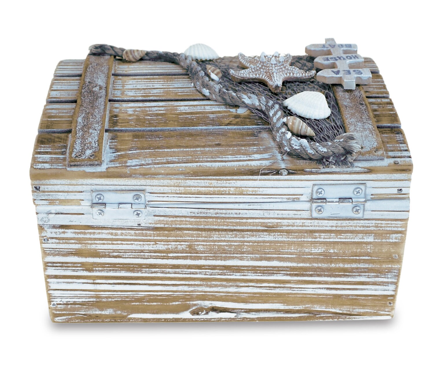 Puzzled Wood Nautical Jewelry Box 6.75 X 3.75 Etsy