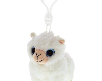 KESYOO Alpaca Keychain Plush Llama Animal Key Rings for Women Car Faux Fur Fluffy Fuzzy Llavero para La Amistad Accesorios Colgante de La Joyería Decoración Azul 