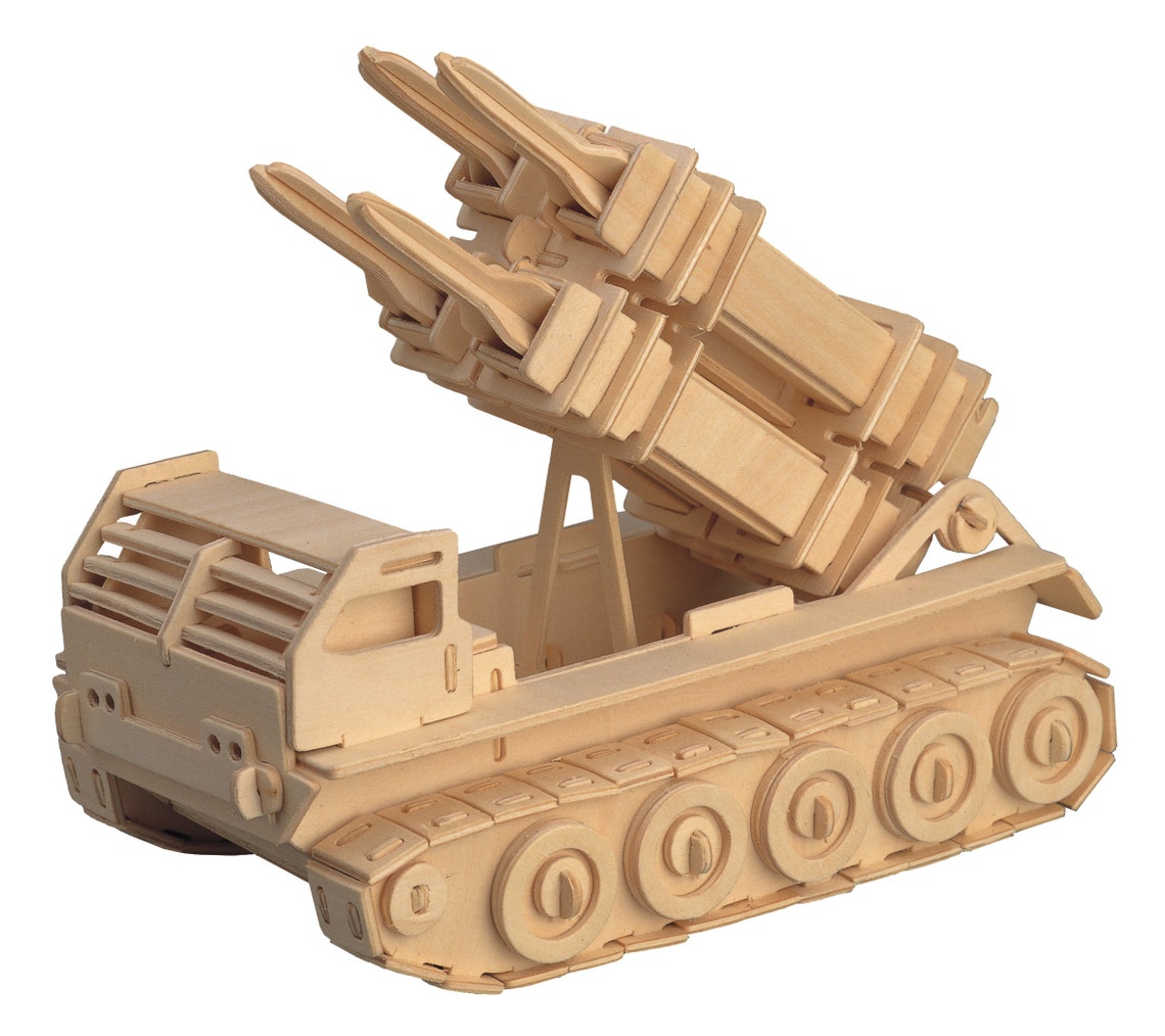 Puzzled 3D Puzzle Patriot Missile Wood Construction Kit Etsy