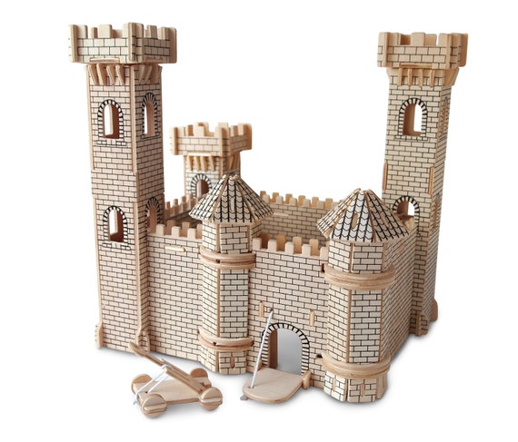 Buy Puzzled 3D Puzzle Castle Wood Construction Kit Educational DIY Online  in India - Etsy