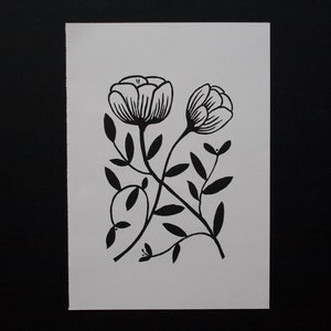 Peony Linocut Print image 3