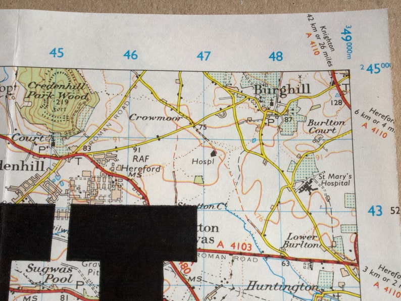 Get Lost Original Linocut Print on OS Map image 5