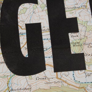 Get Lost Original Linocut Print on OS Map image 2