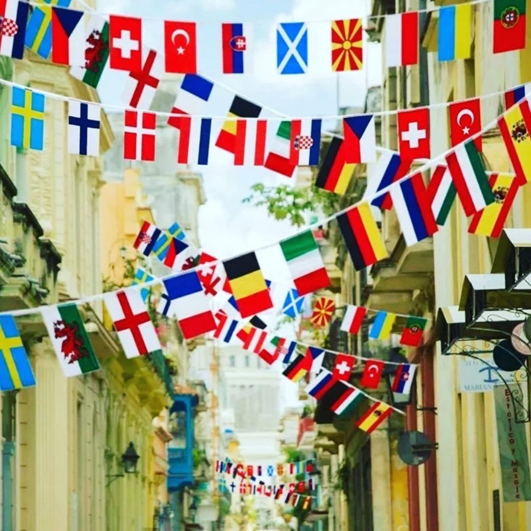 European Flag Bunting 24 Flag 8m Perfect for the Euros, Football Event ...