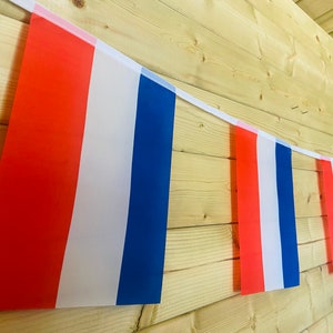 Holland National Flag Bunting, Traditional Netherlands Dutch Style Ideal For National, Royal, Sporting & Celebratory Events 24 Flag 9m/30ft