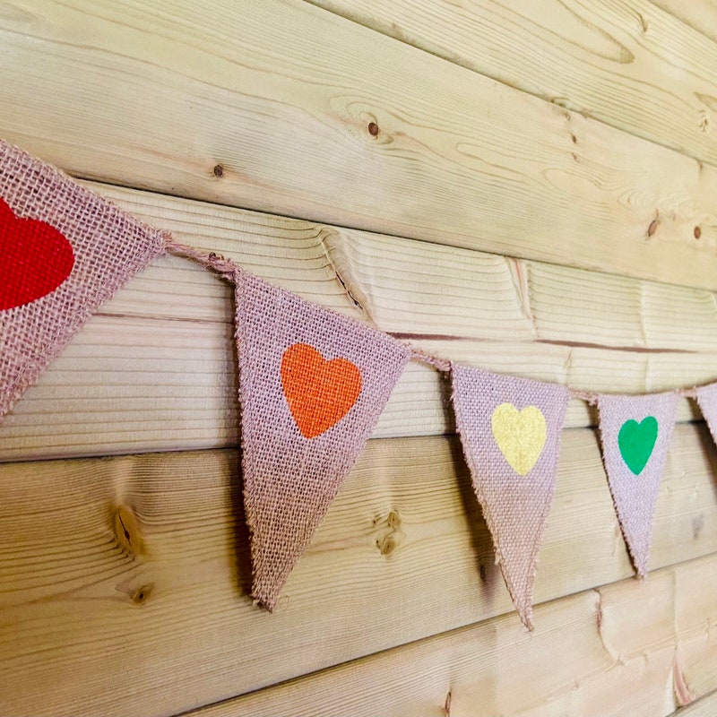 heart print bunting main image 1