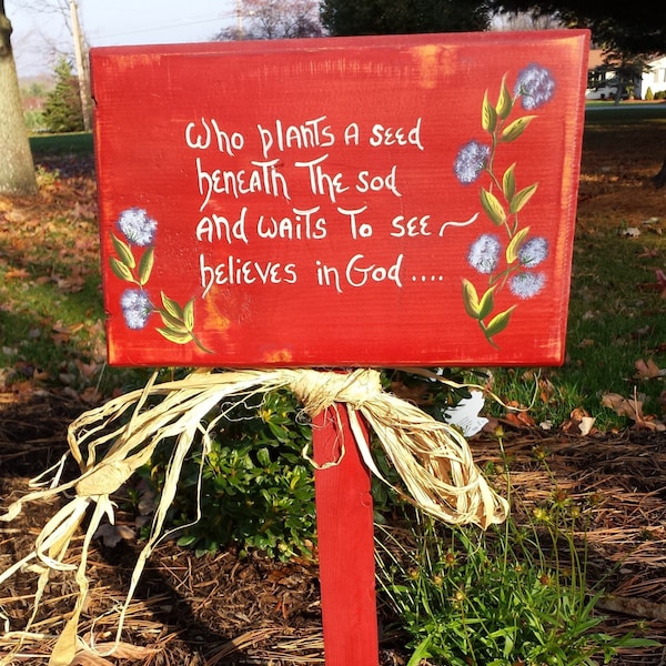 Yard Sign, Yard Art, Religious Sign, Garden Signs from Reclaimed Wood