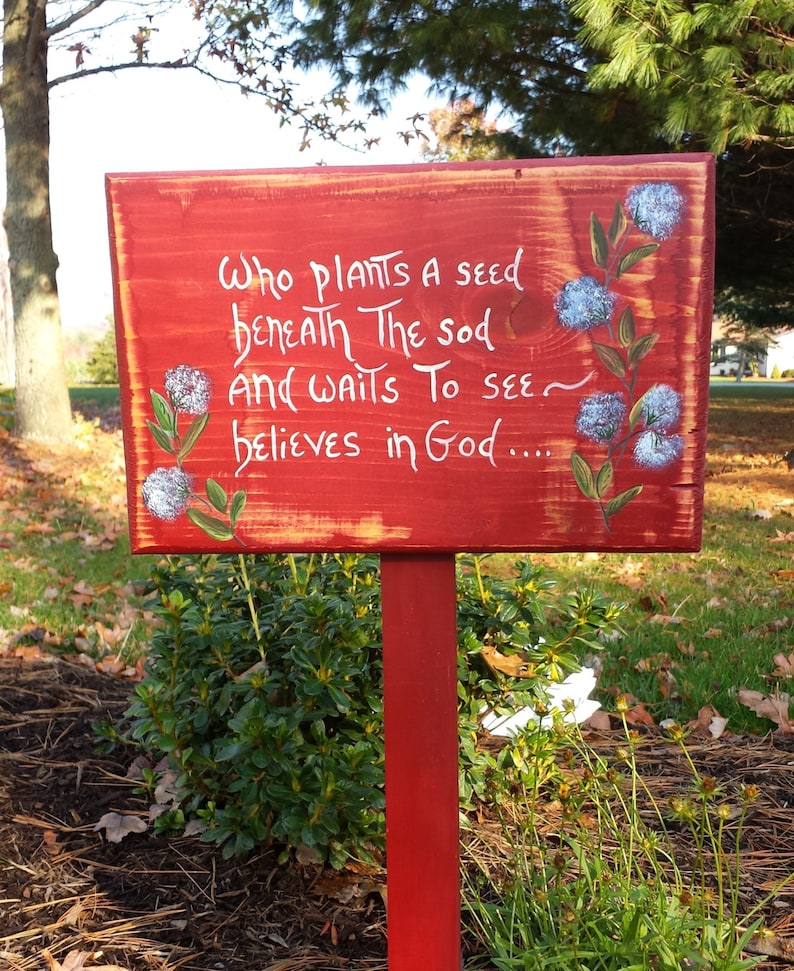 Yard Sign, Yard Art, Religious Sign, Garden Signs From Reclaimed Wood