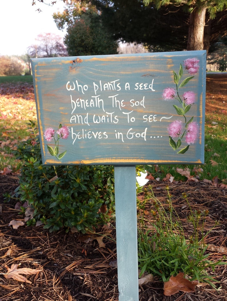 Yard Sign, Yard Art, Religious Sign, Garden Signs From Reclaimed Wood