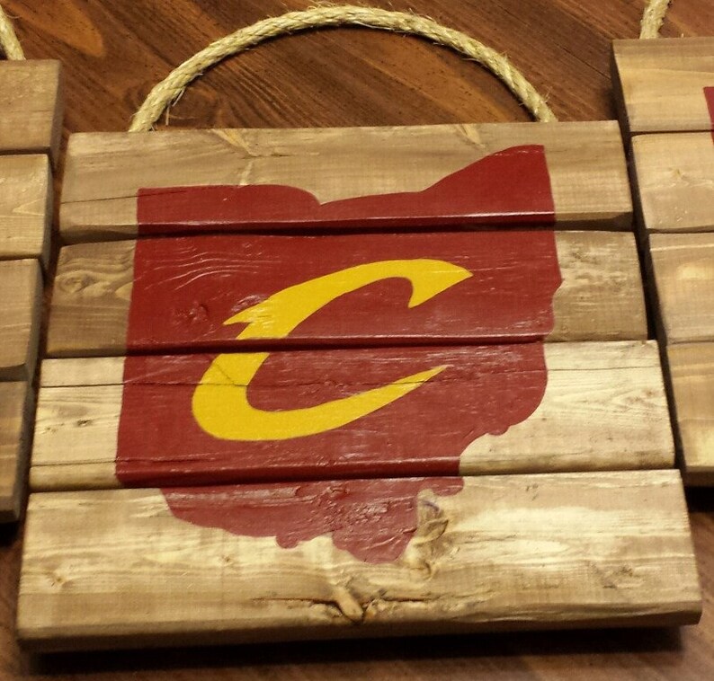 Cleveland Sports Signs Wall Art Reclaimed Wood Set of 3 Etsy