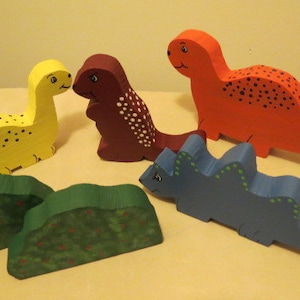Wooden Dinosaurs, Childrens Toys, Reclaimed Wood, Imagination Play, Wood Toys