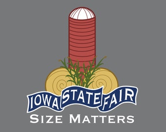 Iowa State Fair PNG DIGITAAL BESTAND, Size Matters, Funny Dirty Humor, Farm Joke Midwest, TShirt Sticker Image 300dpi Download Transparant