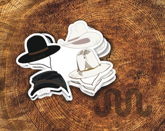 Lonesome Dove Hats Sticker, Cowboy Hat Sticker, Western Quotes, Rodeo Gifts, Western Gifts, Woodrow Call, Augustus McCrae, Cowboy Sticker