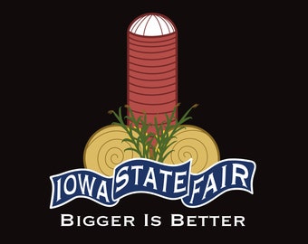 Iowa State Fair PNG digitaal bestand, groter is beter, grappige vuile humor, boerderij grap Midwest, TShirt sticker afbeelding 300dpi downloaden transparant