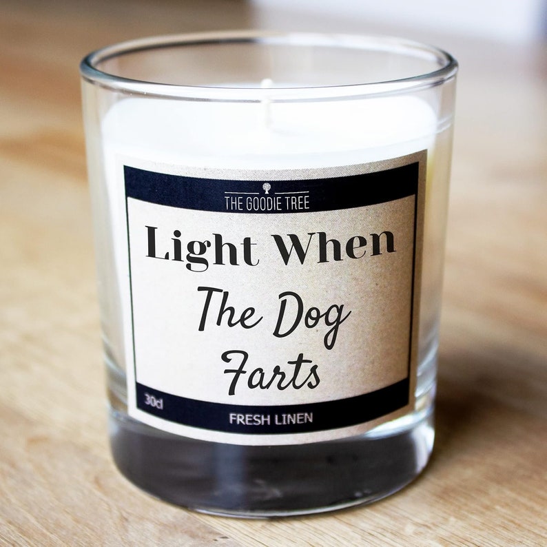 Light When The Dog Farts Scented Candle Free UK Delivery/Gift Box Funny Gift Idea Gifts For Him, Her, Mum, Dad, Boyfriend, Girlfriend image 7