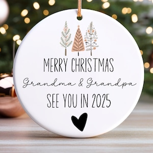 Promoted to Grandparents Ornament, Christmas Ornament, Pregnancy Announcement, Reveal to Grandparents, New Baby Announcement Ornament