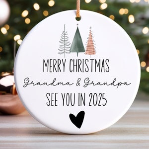 Promoted to Grandparents Ornament, Christmas Ornament, Pregnancy Announcement, Reveal to Grandparents, New Baby Announcement Ornament