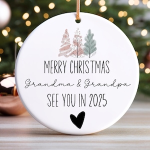 Promoted to Grandparents Ornament, Christmas Ornament, Pregnancy Announcement, Reveal to Grandparents, New Baby Announcement Ornament