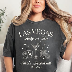 Las Vegas Bachelorette Party Shirts, Lucky In Love T-Shirt, Las Vegas Bride, Oversize Bachelorette Shirts, Casino Bachelorette Party