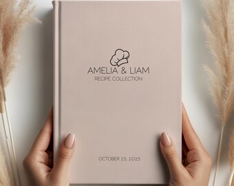 Gepersonaliseerd receptenboek, aangepast kookboek, gepersonaliseerde naam receptenboekmap, familiekookboek, familiekok, kookdagboek, cadeau stel