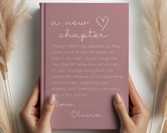 Long Distance Friendship Best Friend Gift, Moving Away Gift New Chapter Journal, Goodbye Gift for Coworker, Notebook for Best Friend Leaving