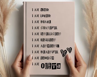 Teenage Girl Gifts Personalized Diary Journal: Birthday gift for teen girl Custom Name Notebook Personalized Affirmations Journal for Girls