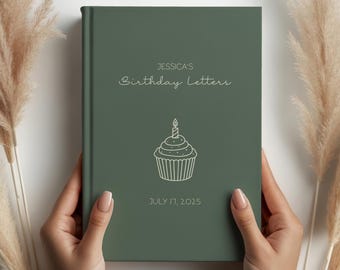 Birthday Letters Book Custom Memory Keepsake Journal Birthday Letters to my Child Baby Son Daughter Personalized 1st Birthday Gift Girl Boy