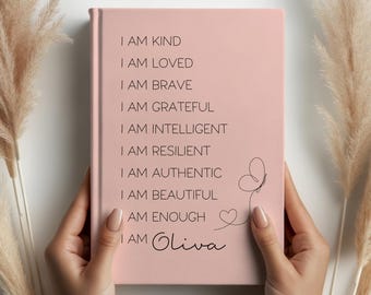 Teenage Girl Gifts Personalized Diary Journal: Birthday gift for teen girl Custom Name Notebook Personalized Affirmations Journal for Girls