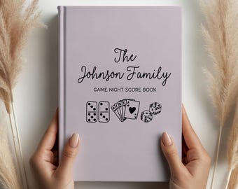 Custom Family Game Night Gifts Personalized Score Book for Families Board Game Lover Christmas Gift for Gaming Couples Fun Gamenight Gifts