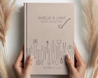 Gepersonaliseerd receptenboek - aangepast kookboek - gepersonaliseerde naam receptenboekmap - familiekookboek - familiekok - kookdagboek - koppel cadeau