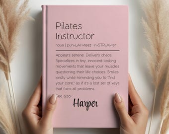 Personalized Pilates Instructor Gift, Pilates Journal, Custom Gift for Pilates Lover, Wellness Notebook, Pilates Notes