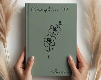 Personalized 10th Birthday Gift, Birth Month Flower Notebook, Custom Journal, Personalized Journal, Chapter 10 Name Journal, Gratitude