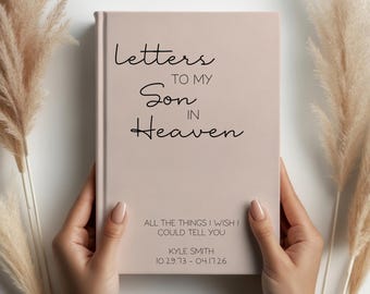 Personalized Grief Journal Son In Heaven Notebook Son Memorial Gift Grieving Mother Gift Loss of Son Sympathy GIft Child Loss Bereavement