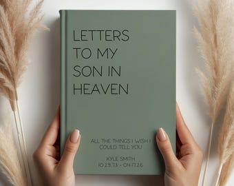 Personalized Grief Journal Son In Heaven Notebook Son Memorial Gift Grieving Mother Gift Loss of Son Sympathy GIft Child Loss Bereavement