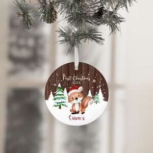 Baby First Christmas Ornament, Custom Baby Gift, Stocking Stuffer, Gift for New Baby, 2024 Christmas Ornament, Baby Girl First Christmas
