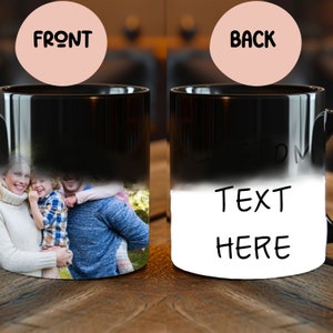 Personalisierte Zaubertasse Benutzerdefinierte Farbwechseltasse Hitze aktiviert jedes Bild, Foto oder Text, der auf Ihre Tasse gedruckt ist Großes Muttertagsgeschenk