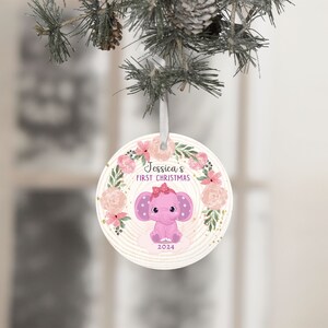 Baby First Christmas Ornament, Custom Baby Gift, Stocking Stuffer, Gift for New Baby, 2024 Christmas Ornament, Baby Girl First Christmas