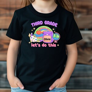 Benutzerdefinierte 3.Grad-Shirts, Zurück in der Schule Shirt, erster Tag der Schule, können Sie dies Shirt, 3.Grad-Schule-Shirt für Mädchen, Unisex-Shirt tun