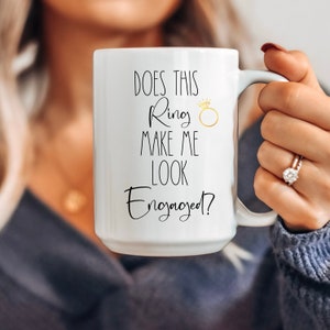 Verlobungsring Becher, Ring Finger Becher, Verlobungsgeschenk Braut zu sein, Braut Becher Verlobungsgeschenk, Brautdusche Geschenk, Rae Dunn inspiriert Becher