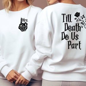 Just Married Shirts,Till Death Do Us Part,Married AF Shirts,Gothic Wedding,Mr and Mrs Shirts,Goth Bride,Halloween Wedding,Bridal Shower Gift
