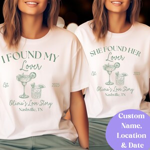 She Found Her Lover Bachelorette Shirt Bachelorette Party Custom Location Bachelorette Shirt Matching Shirts For Bridal Part Cocktail Club
