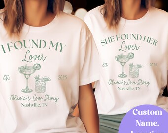 She Found Her Lover Bachelorette Shirt Bachelorette Party Custom Location Bachelorette Shirt Matching Shirts For Bridal Part Cocktail Club