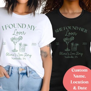 She Found Her Lover Bachelorette Shirt Bachelorette Party Custom Location Bachelorette Shirt Matching Shirts For Bridal Part Cocktail Club